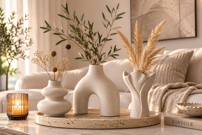 Organic Ceramic Vase Set